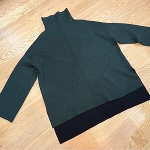 Cable Melbourne Merino Wool Centre Seam Tunic Sweater